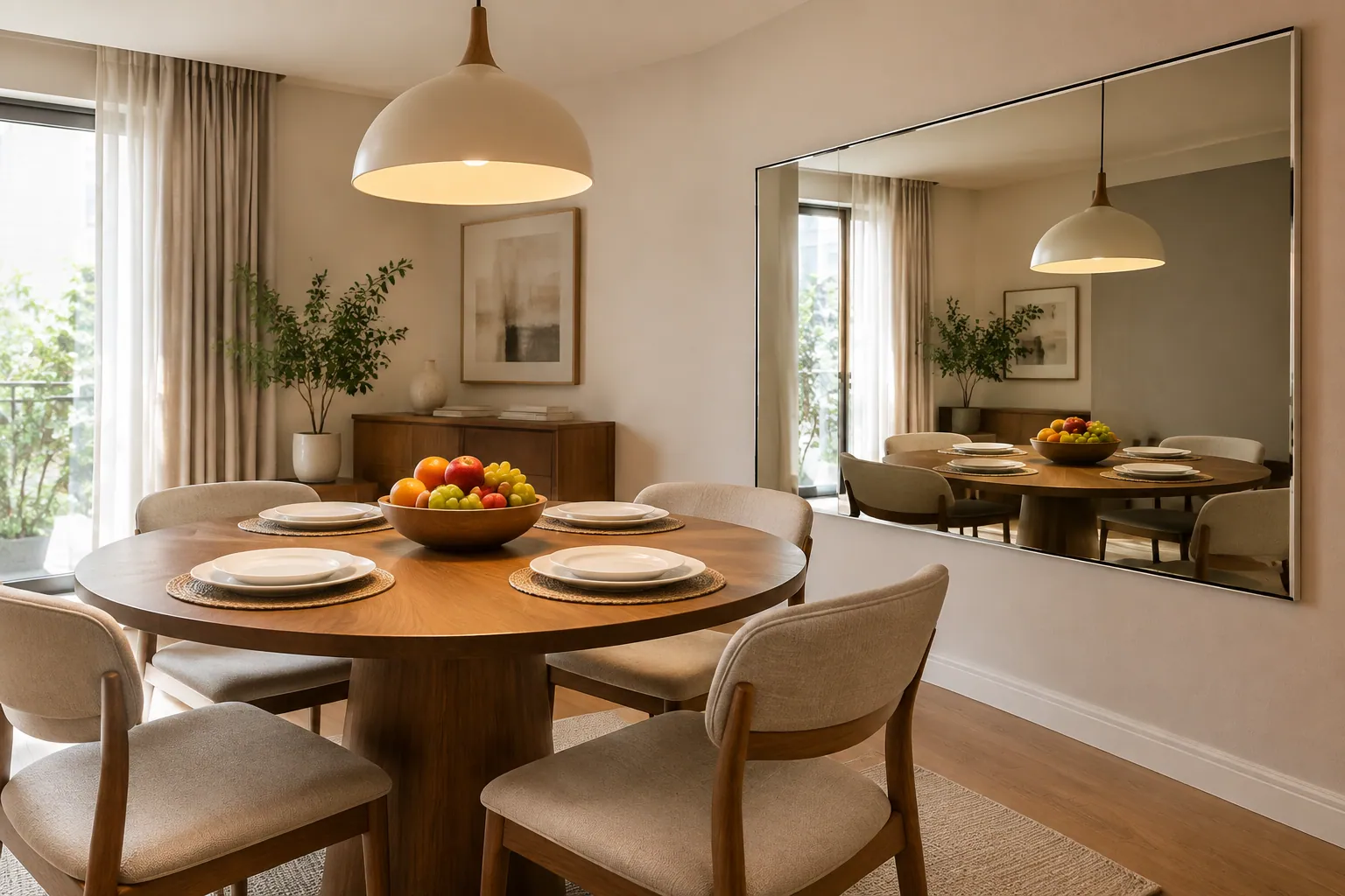 Feng Shui Dining Room Mirror: Reflect Food, Not Clutter